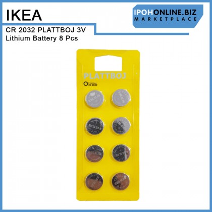 IKEA CR 2032 3V Plattboj 8 pcs Lithium Battery - Expired 2021 2022 IKEA CR 2032 3V Plattboj 8 pcs Lithium Battery - Expired 2021 2022